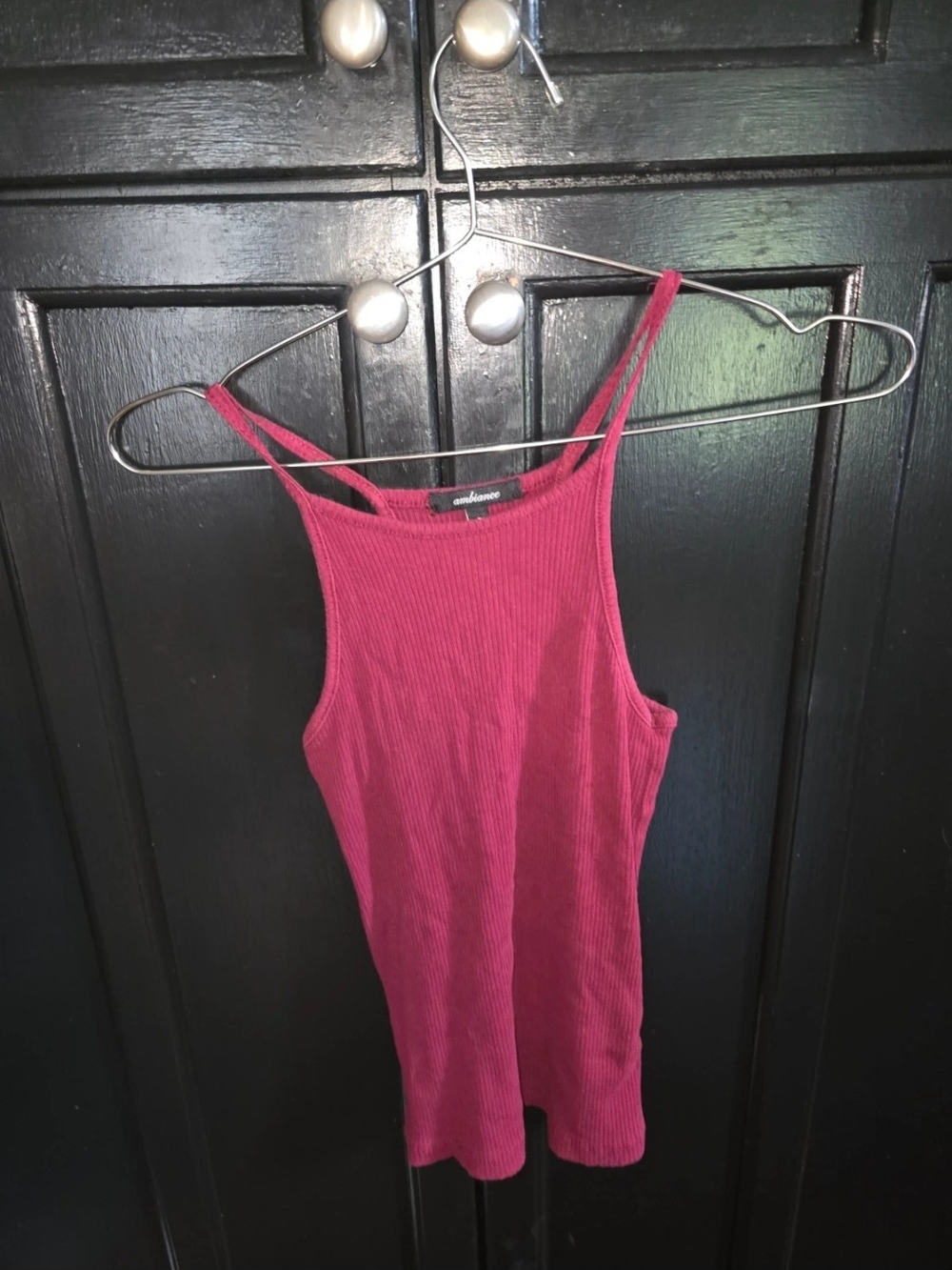 Brandy Melville Ribbed Tank Top - Deep Raspberry